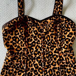 White House Black Market Animal Print Corset